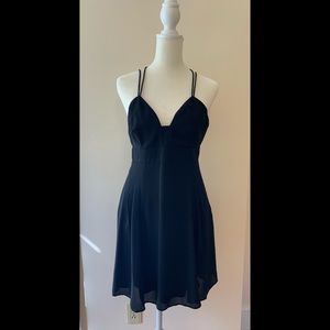 Express Dress, Strappy Back, Black, Size 6